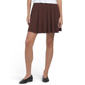 SANDRO Marron Purple Pleated Skirt